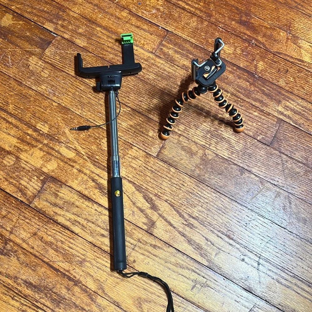 Selfie stick and phone tripod